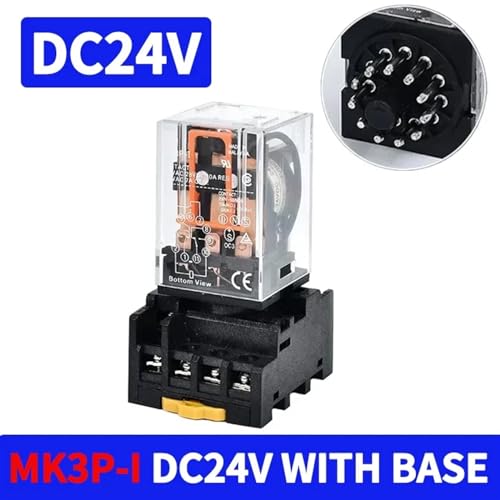 Relais électromagnétique MK3P-I DC24V avec base pour circuit de commande