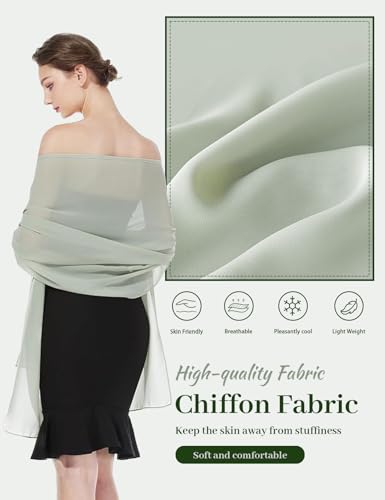 Women Chiffon Shawls and Wraps for Evening Dresses Wedding Party Travel Scarves Pashmina Bikini Cover Up2