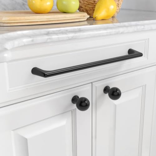 Image of Asidrama 6 Pack 7.5 Inch(192mm) Matte Black Cabinet Pulls Cabinet Handles Cupboard Handles Kitchen Cabinet Hardware for Cupboard Drawer Pulls