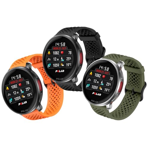 OUTPUTBT Silicone Watch Band 22mm Compatible with Polar Grit X Pro/Grit X/X2 Pro, Vantage M/M2/M3 Sport Replacement for Polar Vantage V2/V3 Strap for Men Women