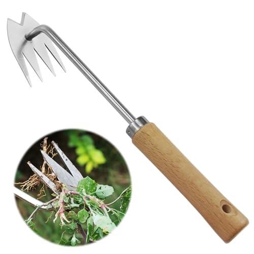 Taozoey Extractor de Malas Hierbas, Herramientas Huerto, Herramienta de Deshierbe Manual, Extractor de Deshierbe de Acero Inoxidable, para escardar y arrancar