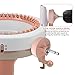 Knitting Machine Adapter,Quick Knit Machine Attachment with Power Screwdriver for 48Needles,40 and 22,Crank Handle Adapter with Hex Drill Steel Bit,DIY Craft Knit Sewing Accessories for Beginner(Pink)