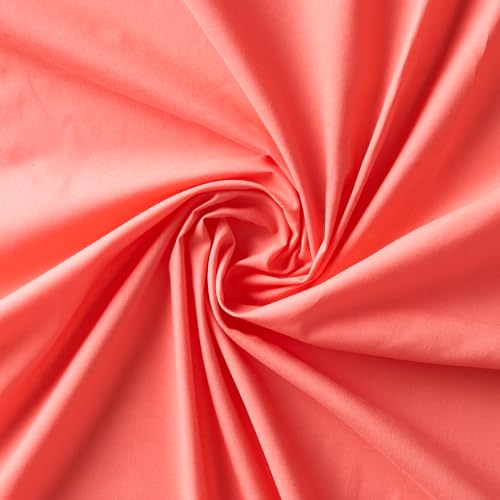 Image of 100% Pure Cotton 3 Layer Dohar, Double Bed Blanket Comforter, (90''X100'' / 230X254 CM), Uni Plain, Skin Friendly Dohar, Color - Coral