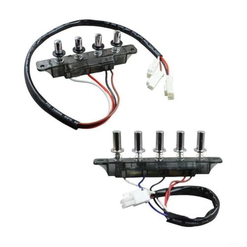 Einfach zu bedienender Schalter für die Dunstabzugshaube, 5 Tasten Bereich Haube Controller Schalter, für herkömmliche Haubenaufzuglüfte mit entweder fünf Knopfen, Polypropylen, Schwarz ﻿