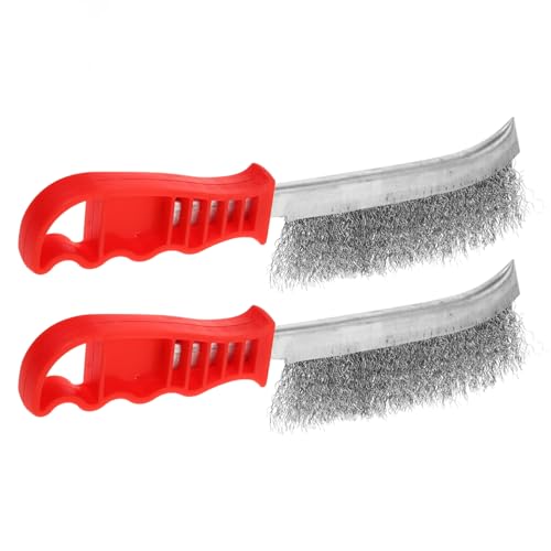 Cabilock 2Pcs Stainless Steel Wire Brush for Rust Removal Polishing and Deburring for Parts Machinery and Unprocessed Surfaces