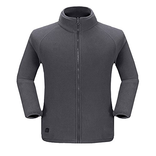 Heated Fleece Jacket, USB Electric Fleece Heating Warming Jacket for Men & Women (No Battery) (US, Alpha, Small, Regular, Regular, Slim Girls, Grey)