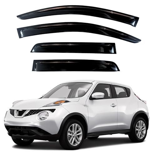 Image of KPY Rain Guards Fit for 2011-2017 Nissan Juke, in-Channel Window Visors Vent Wind Deflectors 4PC, Car Accessories for 11-17 Juke