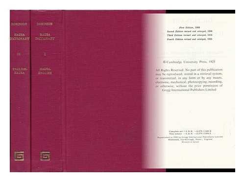 Dictionary of the Hausa language