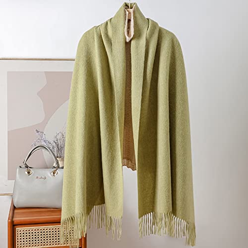 Cashmere Wraps and Shawls, Wrap Scarf for Women Solid Color Tassel Shawl Wrap Blanket Scarf Gifts for Wedding Birthday2