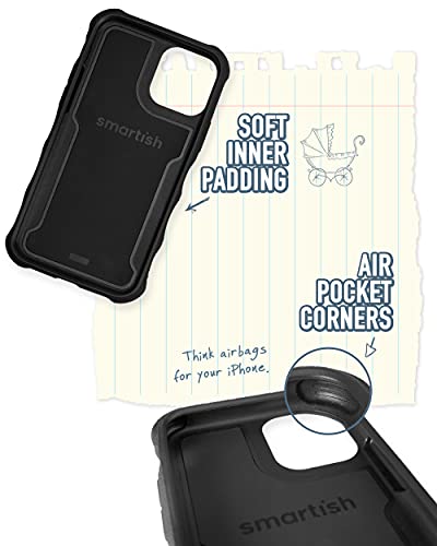 Coque iPhone 12 Pro Max Smartish Gripzilla robuste et antidérapante Noir - 6