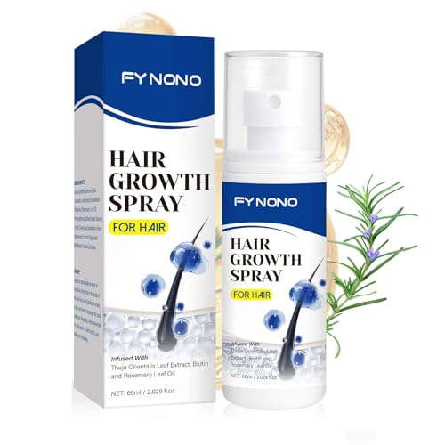 FYNONO Hair Growth Spray,Hair Growth Serum for Women & Men,Hair Regrowth Treatment with Biotin & Rosemary Oil,Hair Loss Treatment Spray for Thinning Hair,Non-Greasy Scalp Care,2.029 Fl Oz