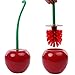 PUMYPOREITY Scopino e Portascopino per WC Ciliegia Scopettino WC Plastica Scovolino WC Set Spazzolone e Supporto Bagno Merdolino Spazzolino Water Ciliegia Strumento per Pulizia Toilette
