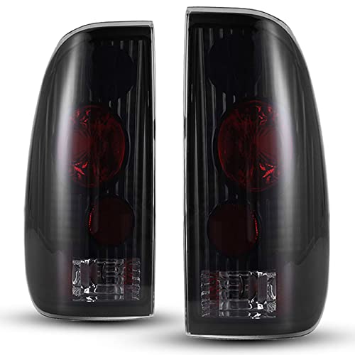 Tail Lights Lamps compatible for Ford 1997 1998 1999 2000 2001 2002 2003 F-150/F-250/F-350 Styleside XLT XL XLR Lariat Outlaw KingRanch Highine Taillights Smoke Lens