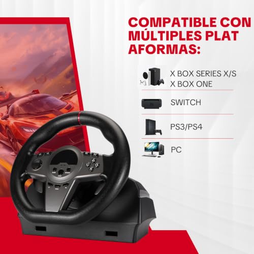 Volante Gaming para PC con Pedales y Palanca de Cambios - Imagen 3