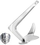 FUCNEN 316 Stainless Steel Bruce Style Claw Anchor with Mirror Polish Marine Grade 5 kg/11 lb Boat Anchor for Sailboats, Fishing Boats, Pontoon, Bass Boats, Sport Boats