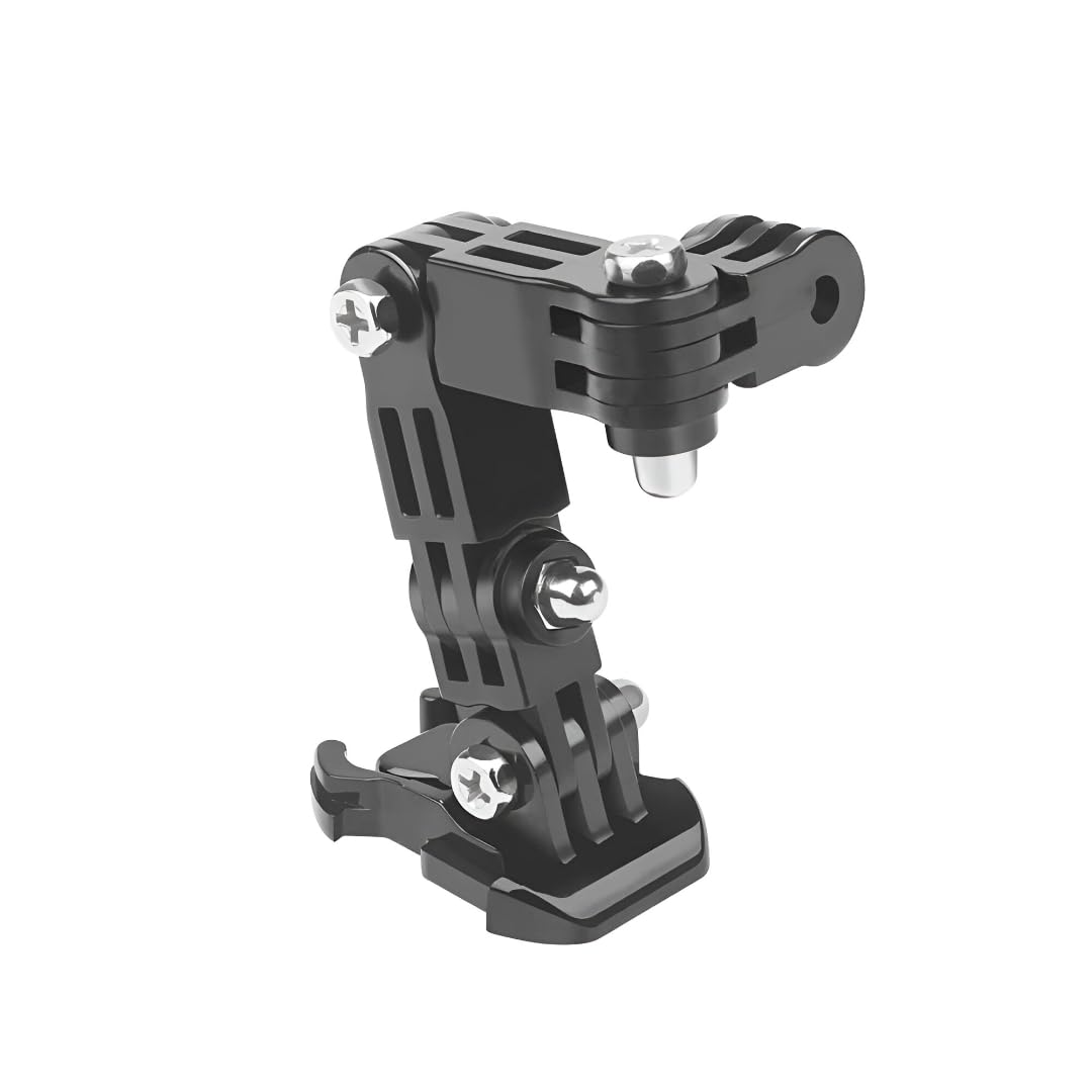 4-Way Adjustment Base Front Chin Mount Full Face Helmet Compatible with GoPro 13 12 11 10 9 8 7 6 5 4 3+ 3 SJCAM YI DJI Insta 360 Action Cameras