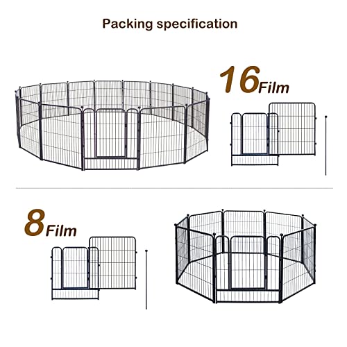 Dog Playpen,32 Inch Height in Heavy Duty, Folding Indoor Outdoor Anti-Rust Dog Exercise Fence, Portable Pet Playpen with… - Image 6