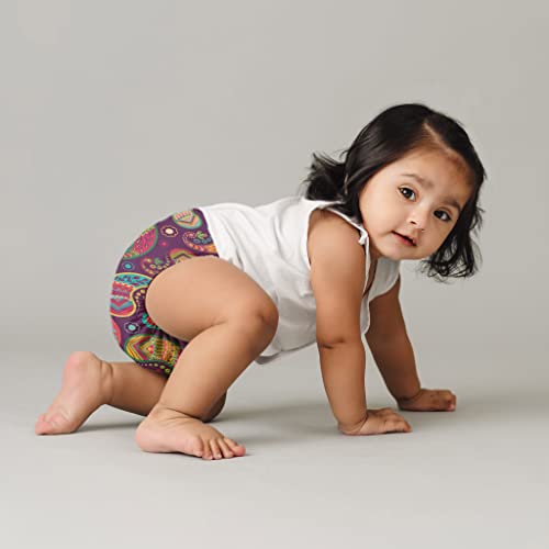 Image of SuperBottoms Cloth Diapers for babies - Cloth Diaper Combo Pack of 4 Freesize UNO- New Version| Reusable Cloth Diapers for babies 3M to 3Y | With 4 organic cotton inserts /pads