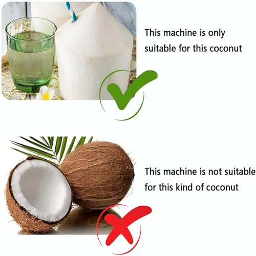 Abridor de coco de acero inoxidable con base estable para supermercado y tiendas de fruta 3