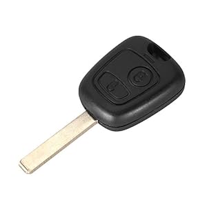 Phonillico sleutelbehuizing voor Citroen C2 C3 C4 C5 – draadloze sleutelbehuizing met 2 knoppen, lemmet zonder groef