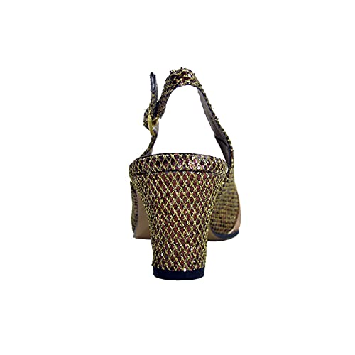 Floral Nova Women's Wide Width Pleated Upper Slingback Pumps4