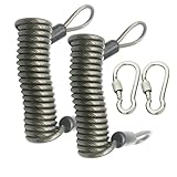 MyyYiTar 59in(1.5M) Spring Wire Cable with Loops 4mm Thickness Rubber Coated Stainless Wire Tether Lock,Clear