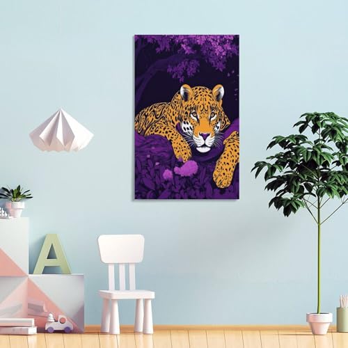 Affiche decoration murale leopard pour salon moderne 40x60cm - 4