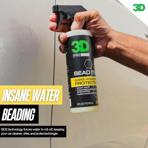 Image of 3D Bead It Up Ceramic Coating Booster Spray - Super Hydrophobic Bead Maker - Polymer Paint Protectant & Sealant 16oz. (Pack of 2)