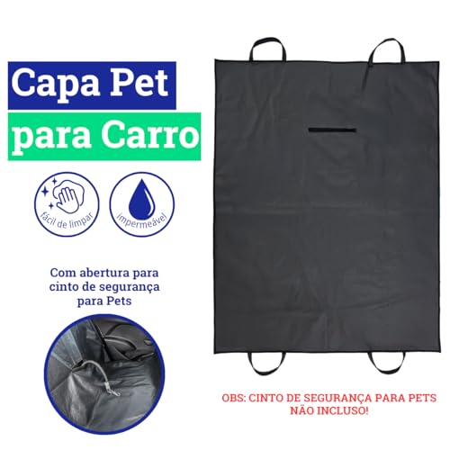 Capa Protetora Impermeável de Carro para Pet Cachorro e Gato Animais Anti pelo e Sujeira – Conforto