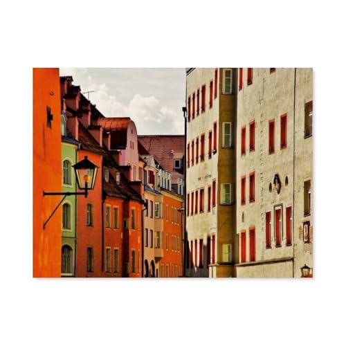 BEAYODKP Regensburg, am Haidplatz，Metall-Blechschild,Retro Iron Painting Wall Decor Art Gift Outdoor Cafe Bar Garage Farm Decoration(20 x 30 cm) 8 x 12 Zoll-AY11