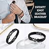 VOSAP Gifts for Son, Infinity Knot Leather Bracelet for Men Boys, Son Gift from Dad Mum, Christmas Birthday Graduation Valentines Gifts, Stocking Fillers for Men Boys #2
