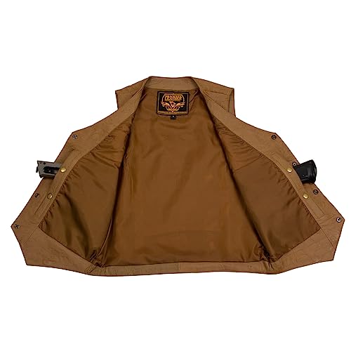 Milwaukee Leather LKM3702 Men's Leather V-Neck Western Style Motorcycle Rider Vest w/Classic Buffalo Snaps Closure4
