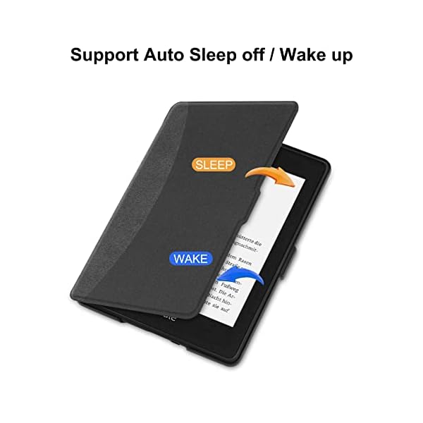 VOVIPO Hülle für 6,8" Kindle Paperwhite (11. Generation - 2021) und Kindle Paperwhite Signature Edition - Die dünnste und leichteste Schutzhülle Tasche mit Auto Sleep/Wake-Black – Bild 4