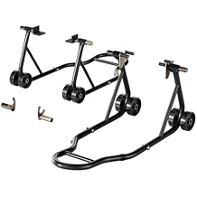 SPECSTAR Universal Motorcycle Stands, 882 Lbs Capacity Front Rear Wheels Lift Combo with U+L Adjustable Swingarm Spool, Heavy Duty Paddock Stands fit for BMW, Suzuki, Yamaha, Honda, Kawasaki, Black