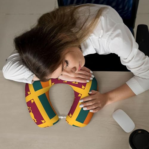 Almohada ergonómica de viaje con espuma viscoelástica negra miniatura 7