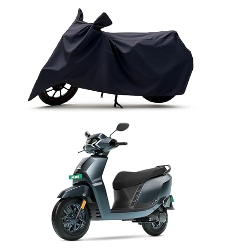 Image of All Season Protection Bike Cover for New Ampere Nexus, Nexus EX, Nexus ST Electric Scooty Scooter Bike Cover with Water-Resistant and Dust Proof Premium 190T Fabric Entire Black