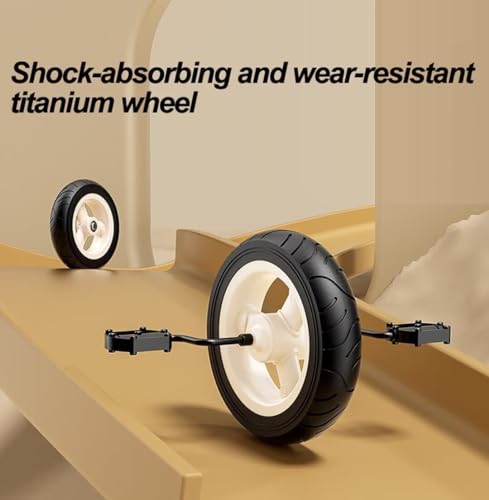 Kinderwagen für Kleinkinder mit Verdeck und Scheinwerfer,Sitz mit hoher Rückenlehne,Geländer und Sicherheitsgurt,Dreirad mit Schwenksitz,Kinder-Dreirad 2–6 Jahre,Titanräder,doppelte Hinterradbremse – Bild 8