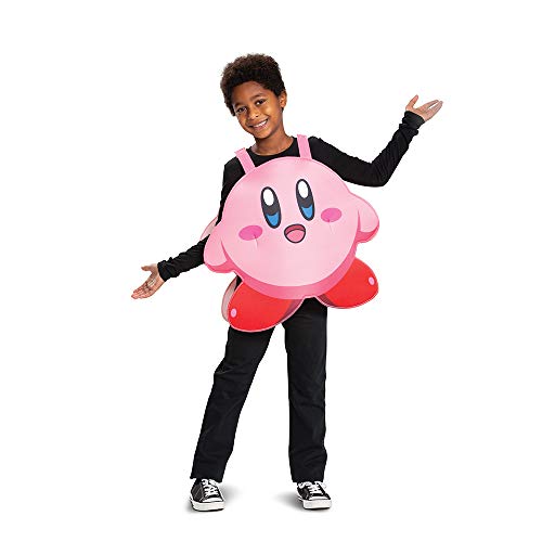 Kirby Costume for Kids, Official Kirby Character Outfit, Single Child Size up to Children's Medium (7-8) Pink