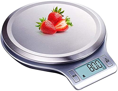 Waga kuchenna, waga kuchenna, precyzyjna waga jubilerska Waga żywności 5 kg / 1g Waga domowa Waga kuchenna Bateria (kolor : Szary)