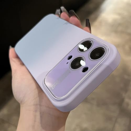 Coque silicone liquide dégradé avec protection de lentille en verre pour iPhone 14 Pro