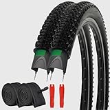 2Pack 29x 2.125 Mountain Bike Tires Replacement Kits Plus 2 Bike Tubes (with Puncture Sealant) and 2 Tire Levers, 29x2.125 Bike Tire with Tread Puncture Protection for On or Off-Road Use