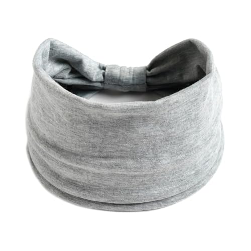Image of XFYT All Day Workout Gym Soft Hairbands for Men & Women | Wide Premium Absorbent Trendy Wide Premium Stretchable Sports Headband (Light Grey)
