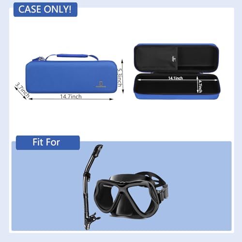 Estuche rígido de almacenamiento Tourmate para máscaras de buceo Greatever/Ezire/JRing/Aegend/HIKOTEY/Dry Snorkel Set, estuche de viaje para PIYAZI/Seovediary/Kwambiri/ZipAura Anti-Fog Scuba Diving Mask (Solo caja) miniatura 6