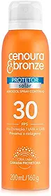 Protetor Solar Aerossol Cenoura E Bronze Fps30 200Ml, Cenoura E Bronze