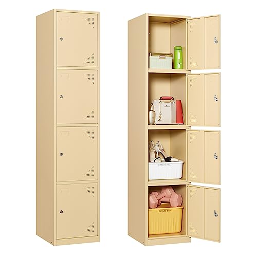 Metal Locker, Metal Lockers for Employees with Lock, Storage Locker with Lock, Storage Locker Cabinet for Home, Tall Steel Storage Locker for Gym, School, Office