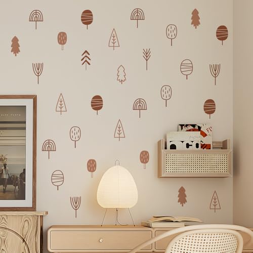 Image of QUCHENG Boho Wall Stickers Girls Bedroom Removable Wall Decals Nursery Kids Room Decor Vinyl Murals DIY Cute Decorations 6 Sheets