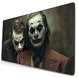 Joker Joaquin Phoenix and Heath Ledger Mouse Pad Extended Large Speed Gaming Mouse Pad Gaming XXL Computer Keyboard Mouse Mat Desk Pad with Non-Slip Rubber Base for Home Office Gaming Work