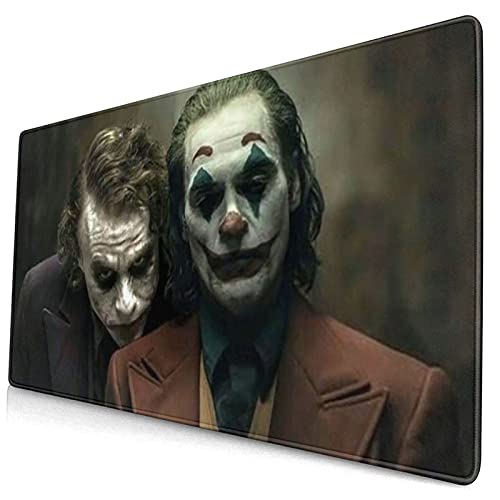 Joker Joaquin Phoenix and Heath Ledger Mouse Pad Extended Large Speed Gaming Mouse Pad Gaming XXL Computer Keyboard Mouse Mat Desk Pad with Non-Slip Rubber Base for Home Office Gaming Work