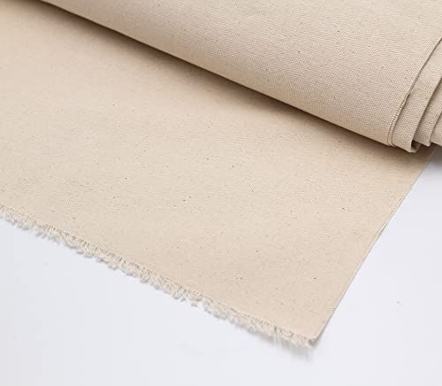 PAINTERSISTERS® Maltuch – Leinwand ungrundiert, 160cm x 5 METER Rohgewebe 200g(7 oz)/m² aus 100% Baumwolle, zum Bespannen von Keilrahmen, Malgrund Raw Cotton