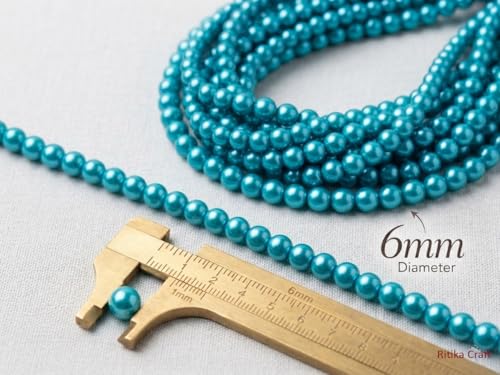 Image of Plastic 6 mm Beads /moti Kit 500 pcs for Jewellery Making /Craftwork /Decorations
